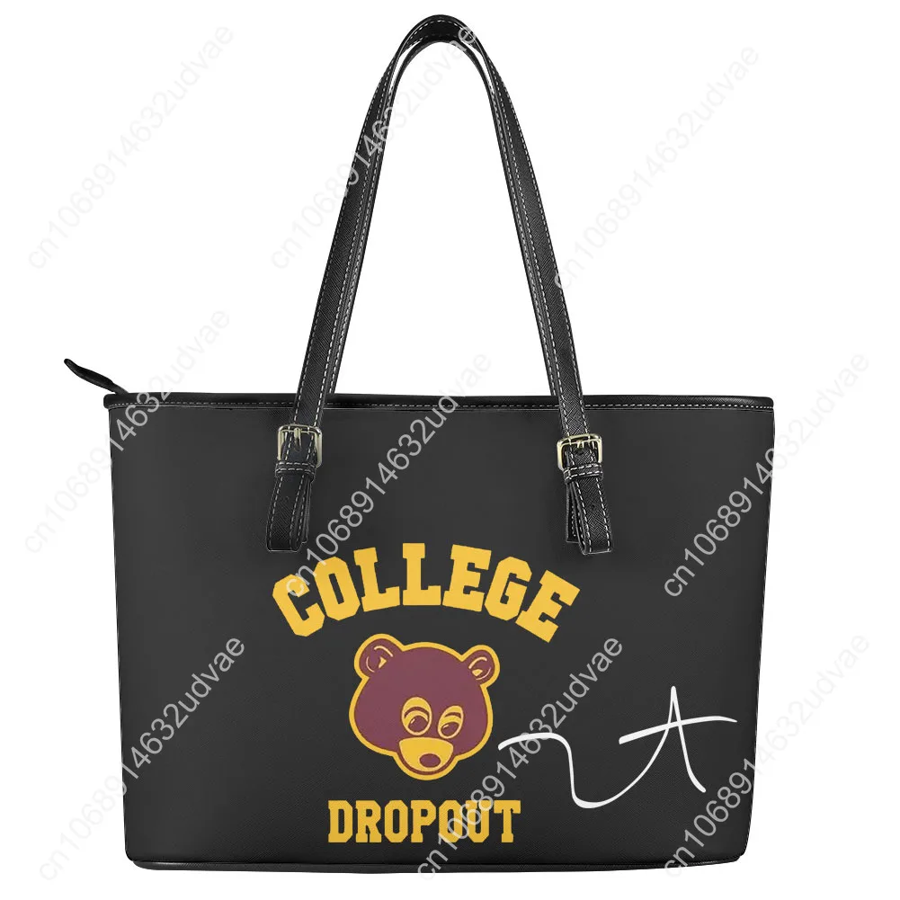 Kanye West Handbag Womens Mens Personalized Tote Bag Fashion Shoulder Bag Business Commuter Leather Purse Grocery Bag Gift