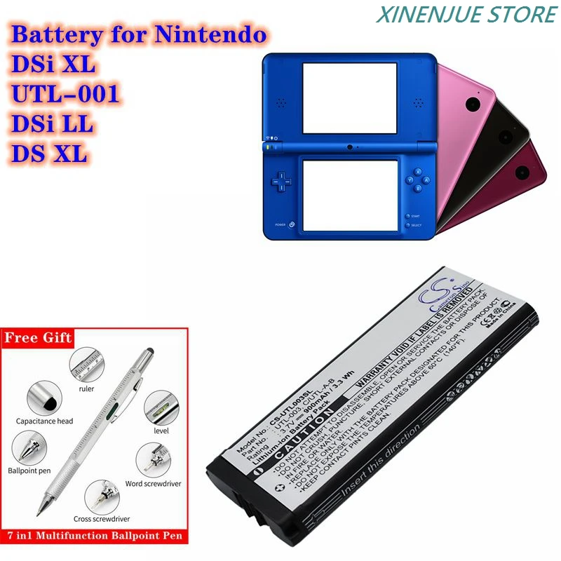 Game Console Battery 3.7V/900mAh UTL-003 for Nintendo DS XL, DSi LL, DSi XL, UTL-001