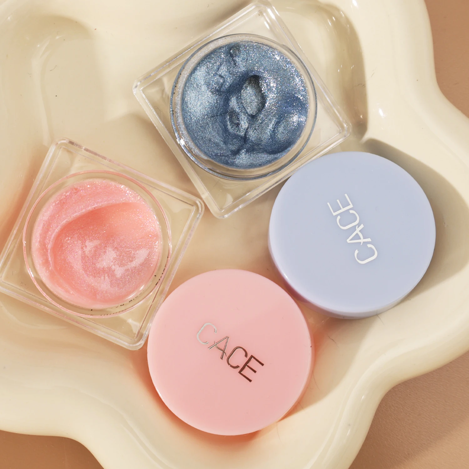 Ombretto diamantato Gel Cream Pearl Glitter Evidenziatore Shimmer Baco da seta Pigmento Cosmetici per il trucco del viso e del corpo duraturo ad asciugatura rapida