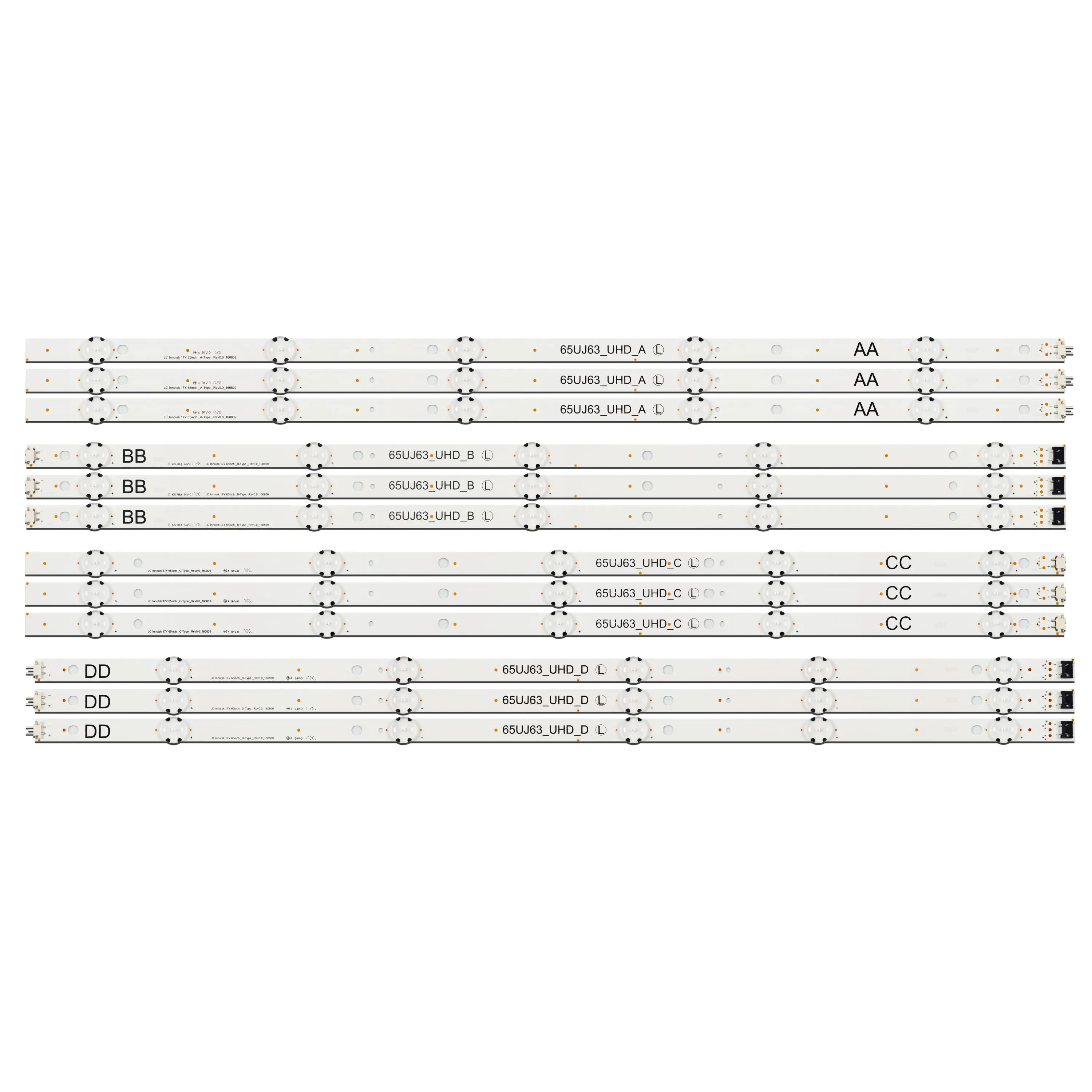 Tira de LED para iluminación trasera 65UJ634V-TD 65UJ6300-UA 65UJ5500-UA 65UJ634V-ZD NC650DGEAAFX7 EAV64054301 EAV63673007 65UJ630Y 65UJ630Y-TA