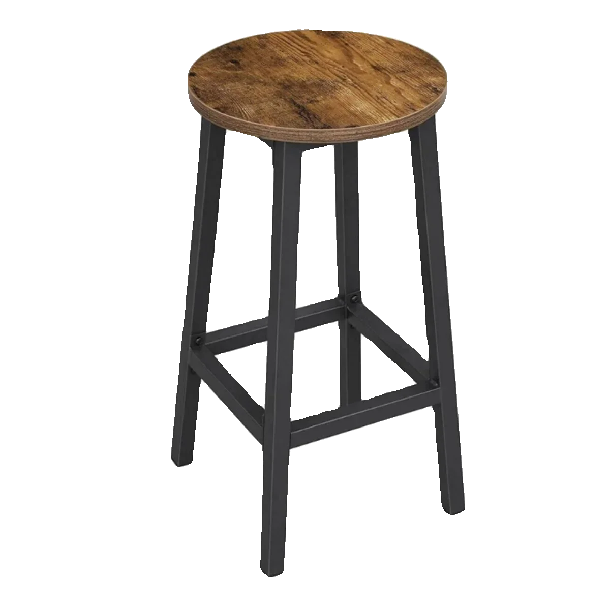 American solid wood small round table simple household small corner dining table dining chair wrought iron combination