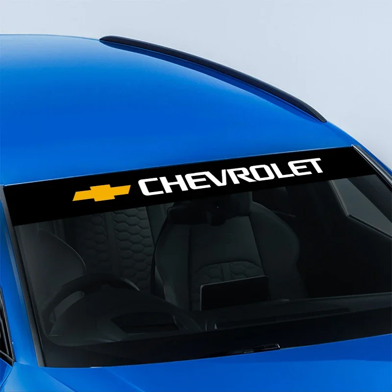 Pegatina de protección Uv para ventana delantera de coche, calcomanía personalizada compatible con Chevrolet Silverado Impala Malibu Equinox Cruze Camaro Tahoe/suburban