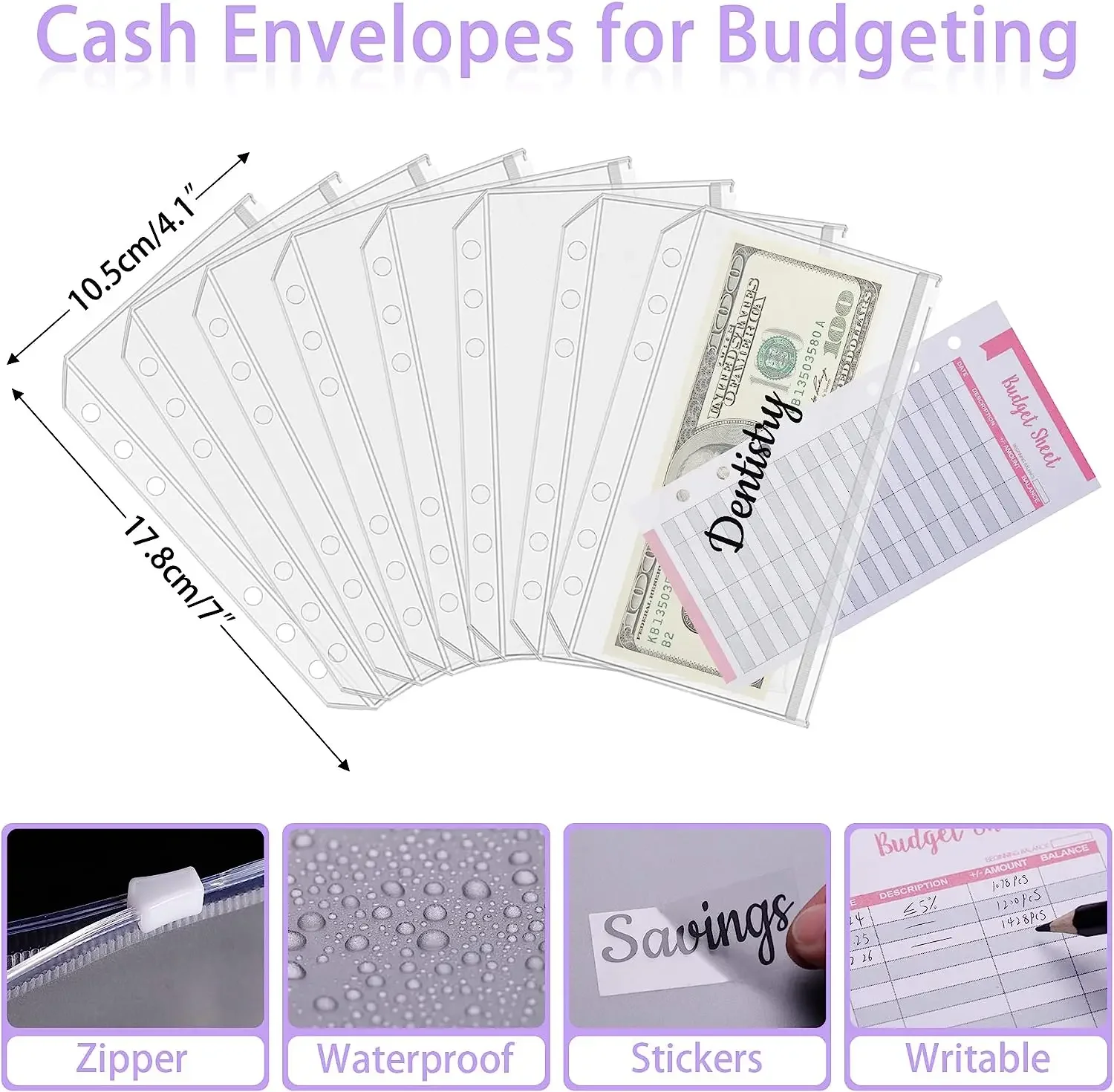 Imagem -03 - Couro Cash Envelopes System Grupo a6 Binder Notebook Bolsos Dinheiro Saving Bill Organizer Acessórios pu