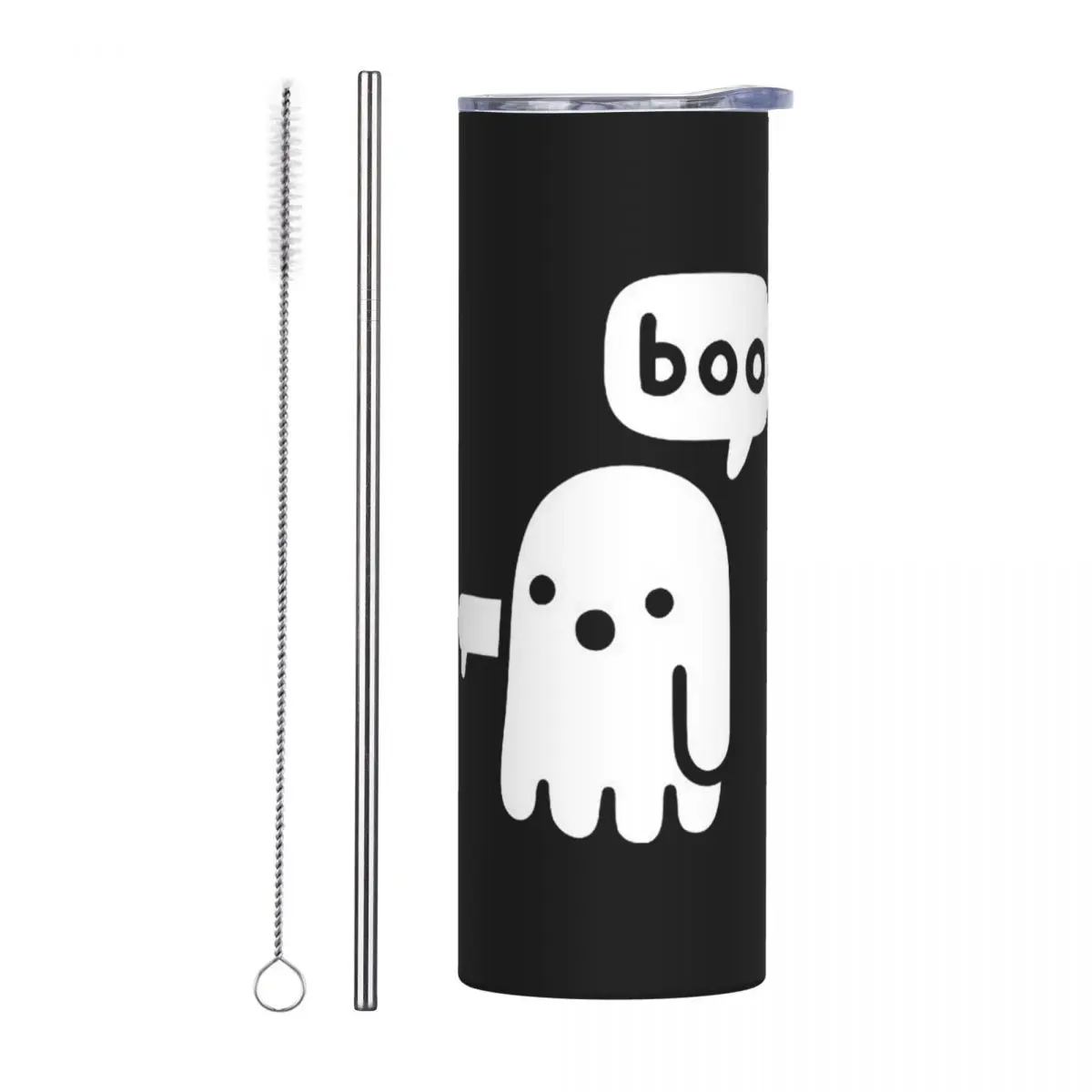 Ghost Of Disapproval Stainless Steel Tumbler Vacuum Insulated Mugs Thermal Cold Cups Straws With Lid 20oz