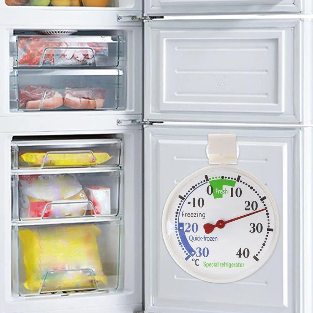 2.56inch Refrigerator Freezer Thermometer Fridge Refrigeration Temperature Gauge High Accuracy Strong Stability for Household