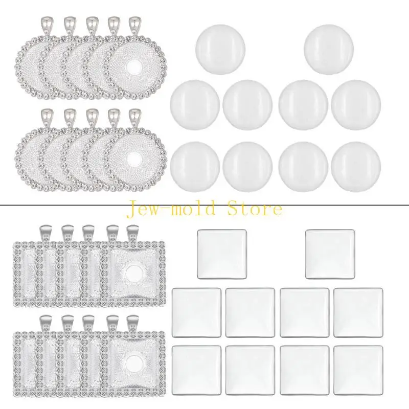 

C71B Подвеска со стразами и кабошоном, основа для изготовления ювелирных изделий, фурнитура для лотка из сплава