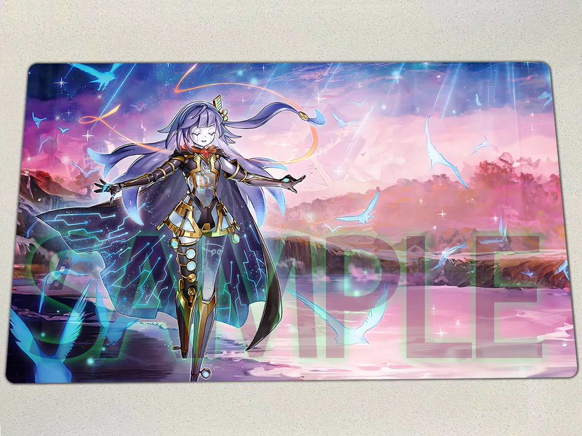 YuGiOh Playmat Orphegeul Galatea TCG CCG Mat Board Game Trading Card Game Mat Anime Mouse Pad Rubber Gaming Pad Free Bag 60x35cm