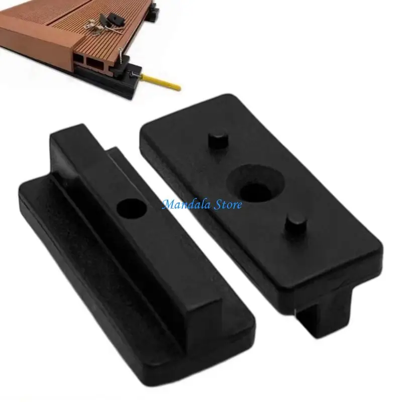 U2JC 100pcs Composite Decking Clips Heavy Duty Plastic Fasteners Flooring Easy on for Secure Floor Locking System