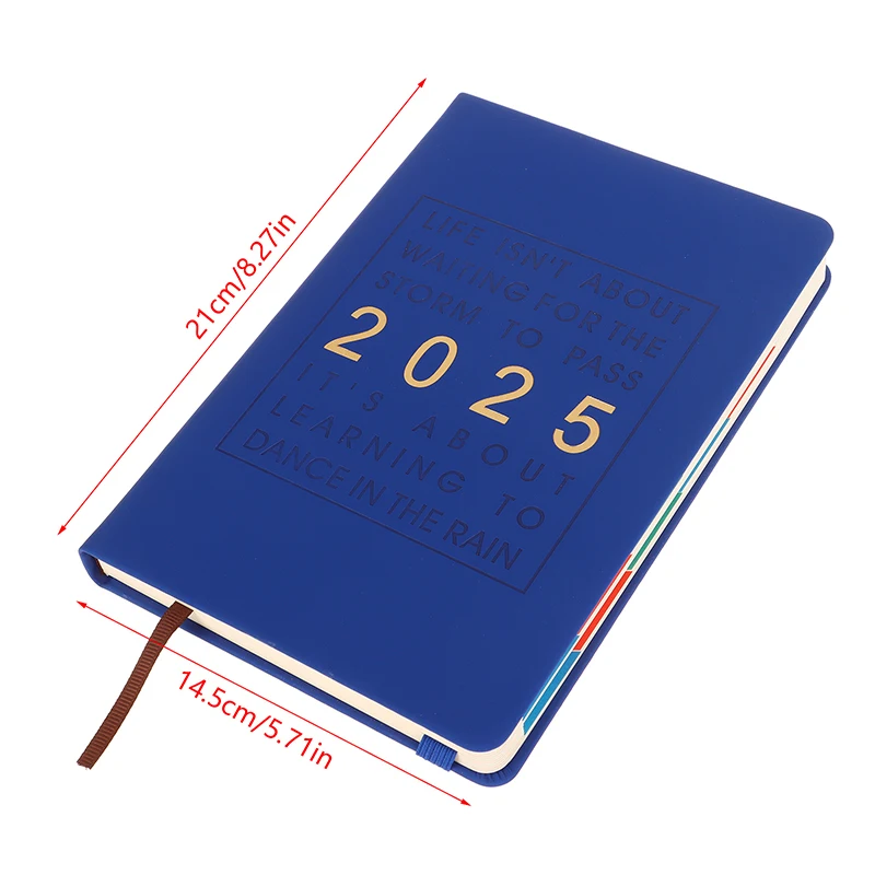 2025 Planner Notebook A5 Daily Agenda English One Page Per Day Monthly/Weekly/Daily For Office School Supplies Stationery