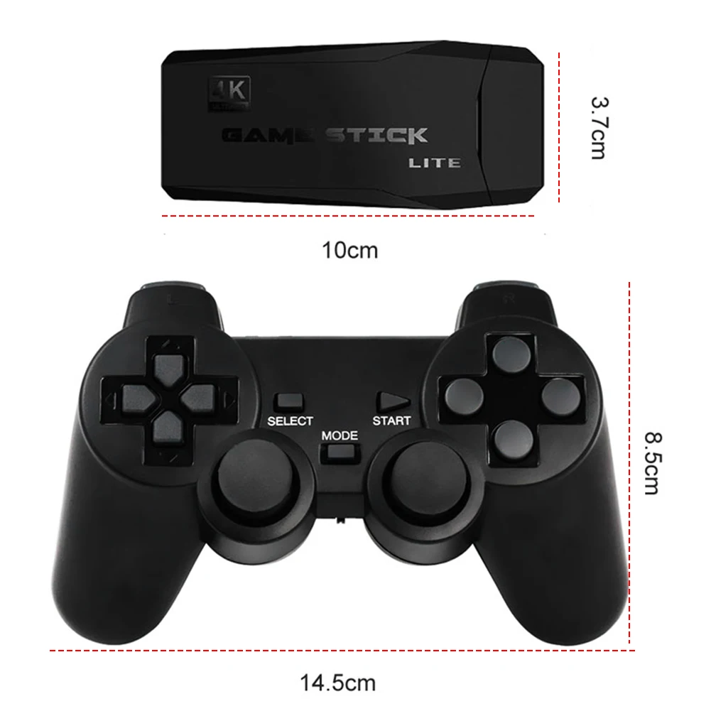 วิดีโอเกม Sticks M8 คอนโซลคอนโซลเกม Retro 2.4G Dual Wireless Controller เกม Retro-Stick 10000 + 64G Retro เกม xmas ของขวัญ