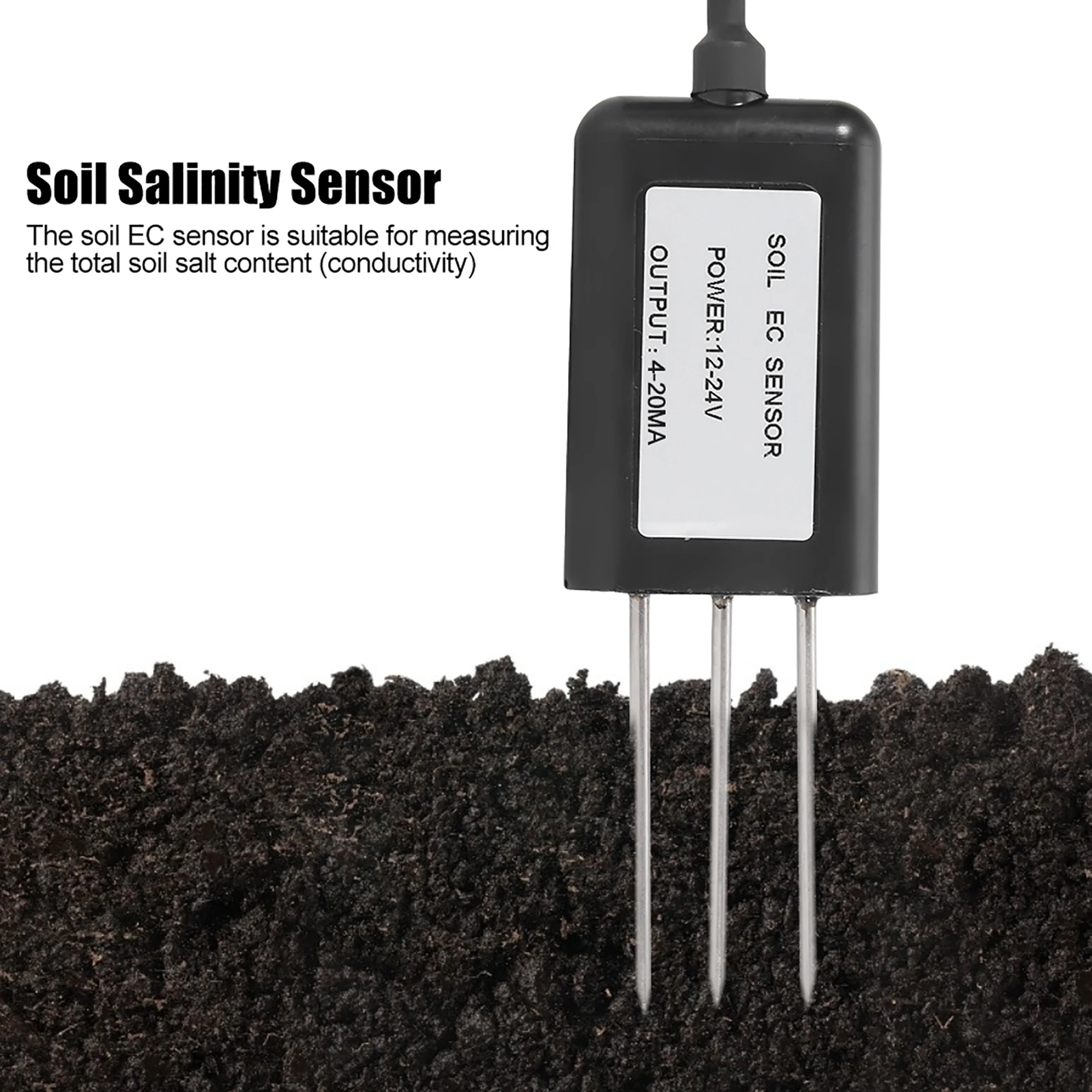 4-20MA Soil Tester Quick Response Resistant To Long Term Electrolysis Professional Waterproof Soil Conductivity Sensor Meter