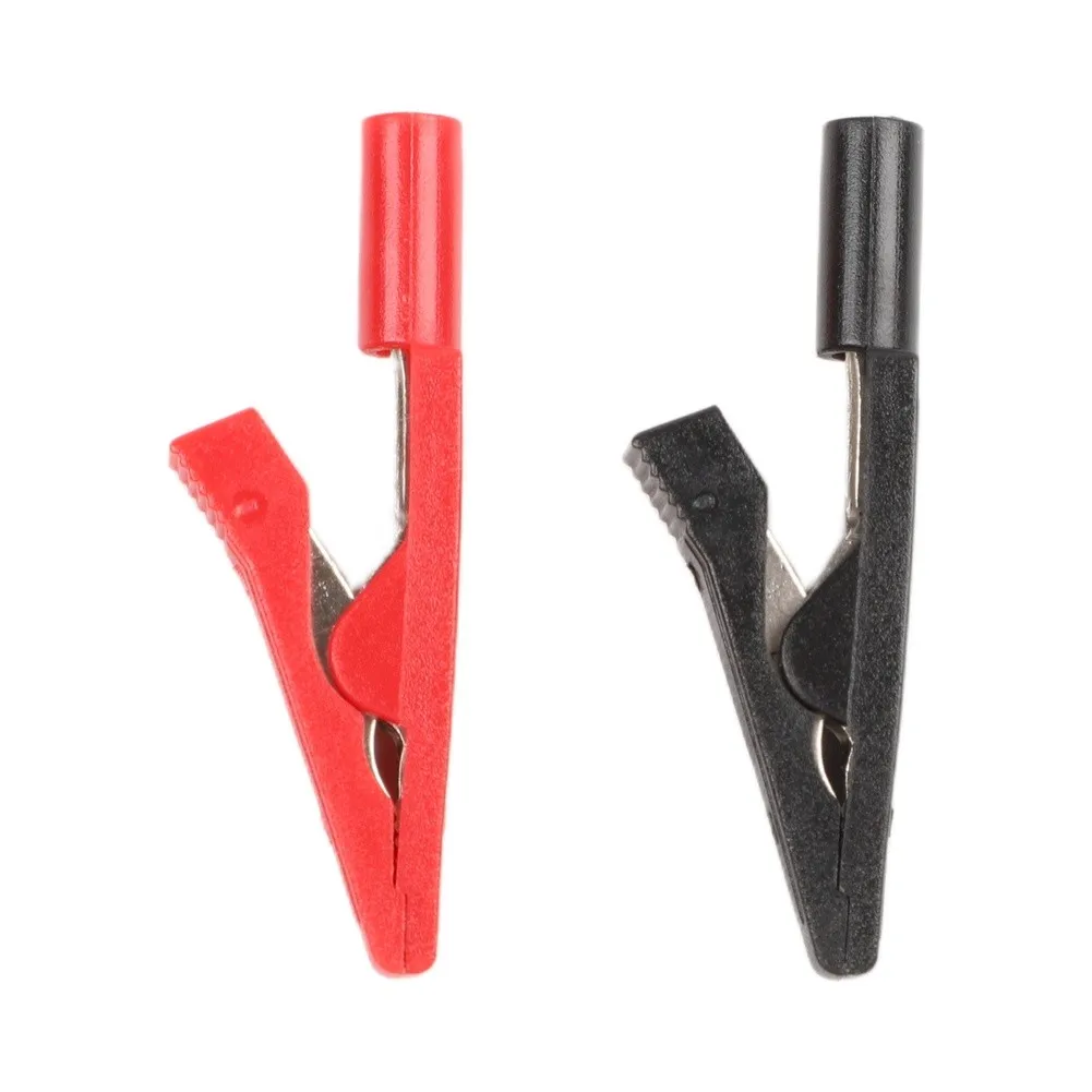 Testing 2mm Test Clip Nickel Plated Tip 2mm Banana Connector Nickel Plating 10A Current Capacity For Alligator Clamp
