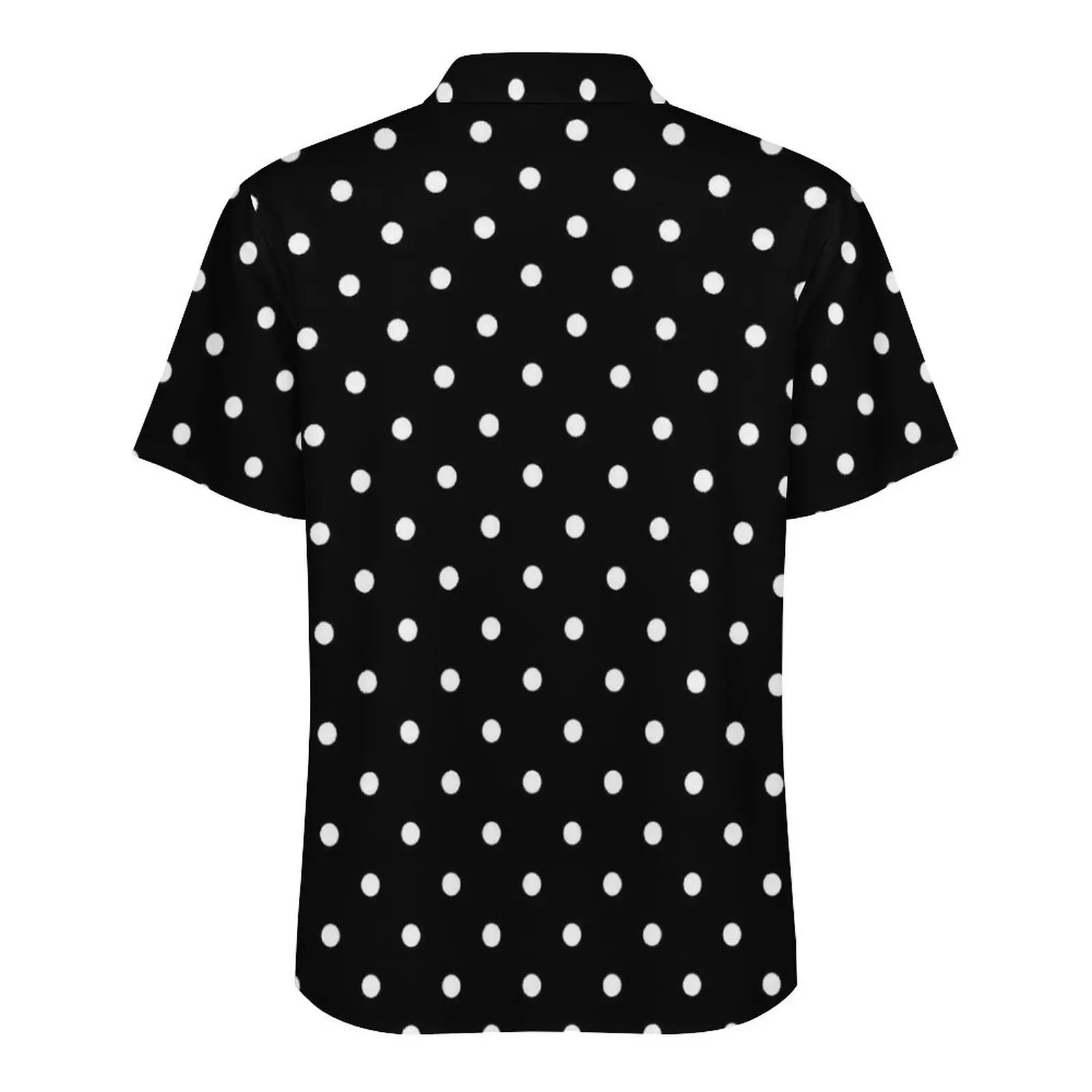 Chemise de vacances à pois noirs pour hommes, imprimé vintage, chemises décontractées cool, manches courtes hawaïennes, graphique drôle, chemisiers surdimensionnés, cadeau