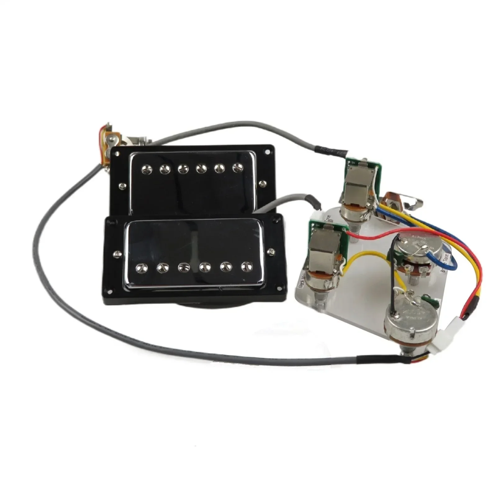 

Набор звукоснимателей для гитарного хамбакера, гриф и бридж, двухтактный жгут проводов 4C, одинарный вырез для деталей электрогитары