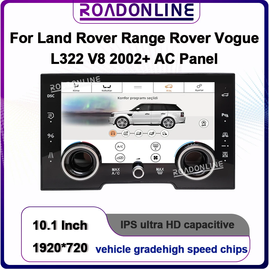 10.1” For Land Rover Range Rover Vogue L322 V8 2002-2012 Car Air Conditioning Control AC Panel LCD Full Touch Screen Dual Mode