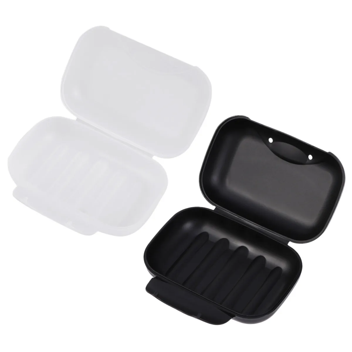 

2Pcs Travel Soap Box Waterproof Sealing Design Modern Portable Compact for Gym Home Outdoor Anti-Slip Soap Dish Holder