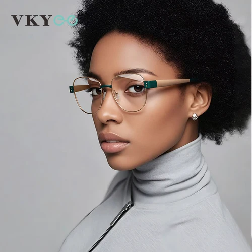 Imagen 1 del producto VICKY moda nuevo diseño personalizado ovalado gafas de lectura antiluz azul para hombres lente cilíndrica prescripción personalizada PFD3173