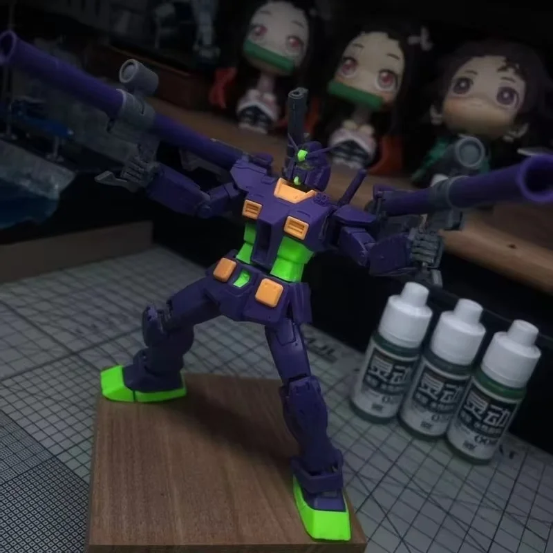 ガンソ元祖エヴァカラーアクションフィギュアダブルキャノン6フェイスマスクメカ組み立てモデルキットデスクトップ装飾男の子のおもちゃギフト