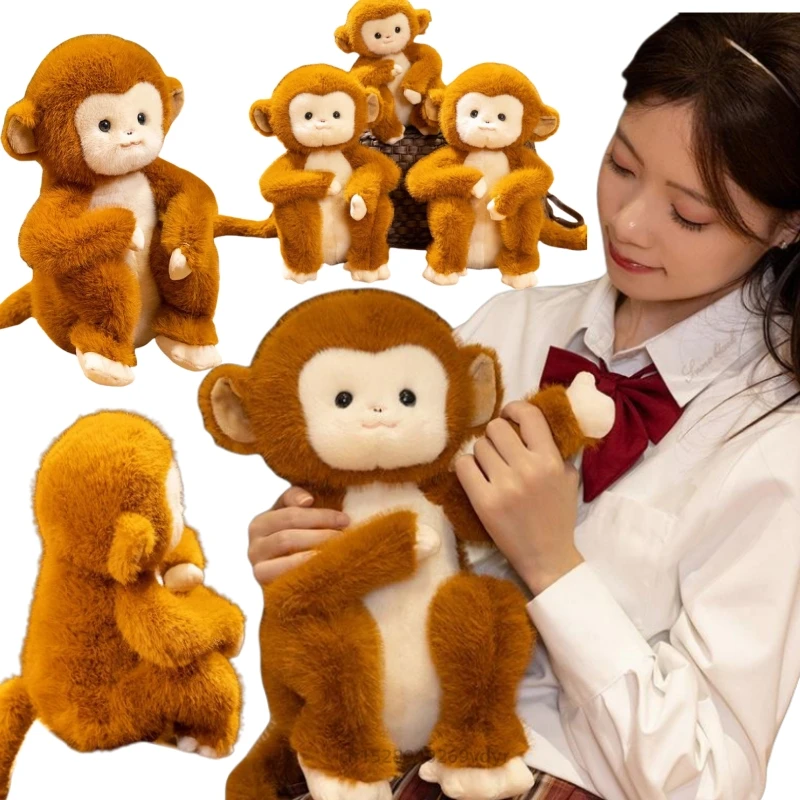 

22/30cm Simulation Golden Monkey Plush Toys Animals Pillow Girls Gifts Baby Sleeping Comfort Doll Christmas Presents Home Decor