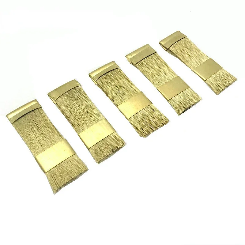 5pcs Bur Cleaning Brass Wire Brush Nail Drill Bits Cleaning Brush Copper Wire Brushes Dental Burs Files Stand Cleaning Tool