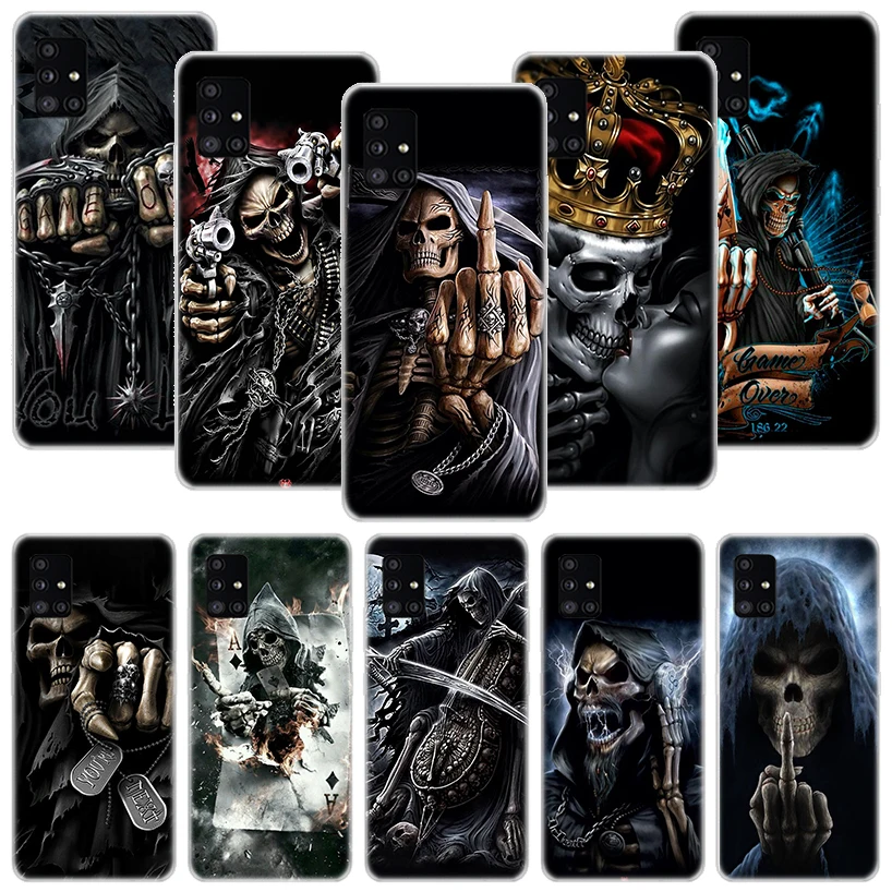 Grim Reaper Skull Skeleton Phone Case For Samsung Galaxy A51 A71 A41 A31 A21S A11 A01 A70 A50 A40 A30S A20E A20S A10S A6 A7 A8