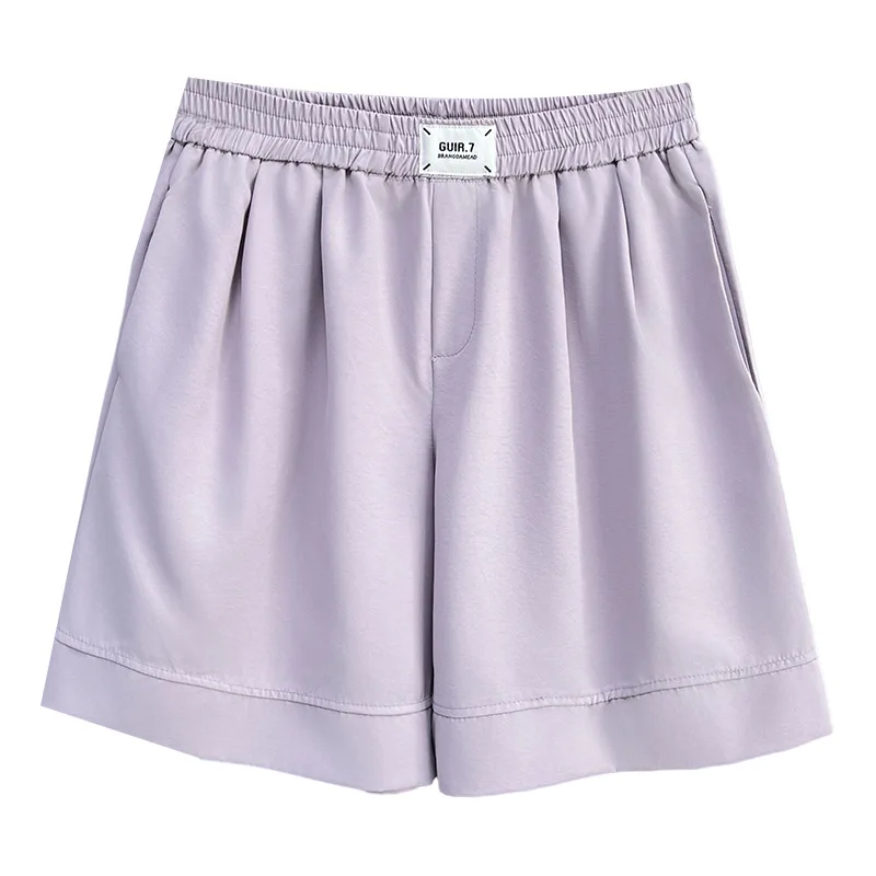 

Summer New Loose Women's Shorts Summer Casual Elastic Waist Label 100kg Student Wide Leg Hot Pants