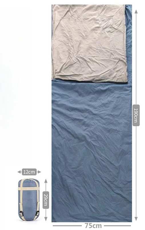 

Portable Envelope Sleeping Bag - Thin & Light Camping Sleeping Bag for Backpacking, Small Packable Design for Travel