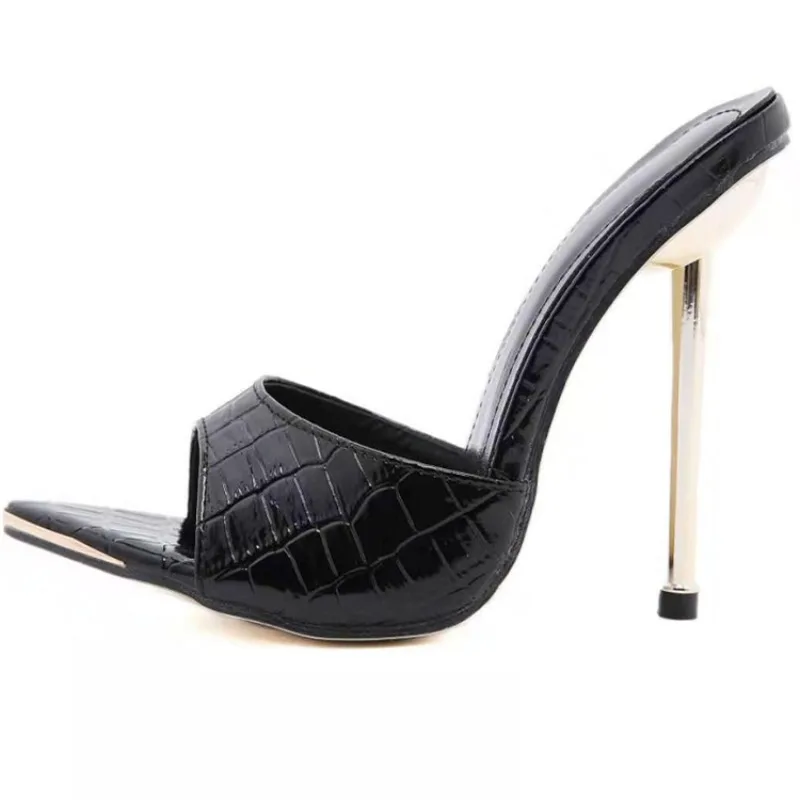 Pointed Toe High Stiletto Heel Luxury Designer Sandals Woman Elegant Shoes Sandal Sexy Summer 2024 Party Fashion Trend Dresses