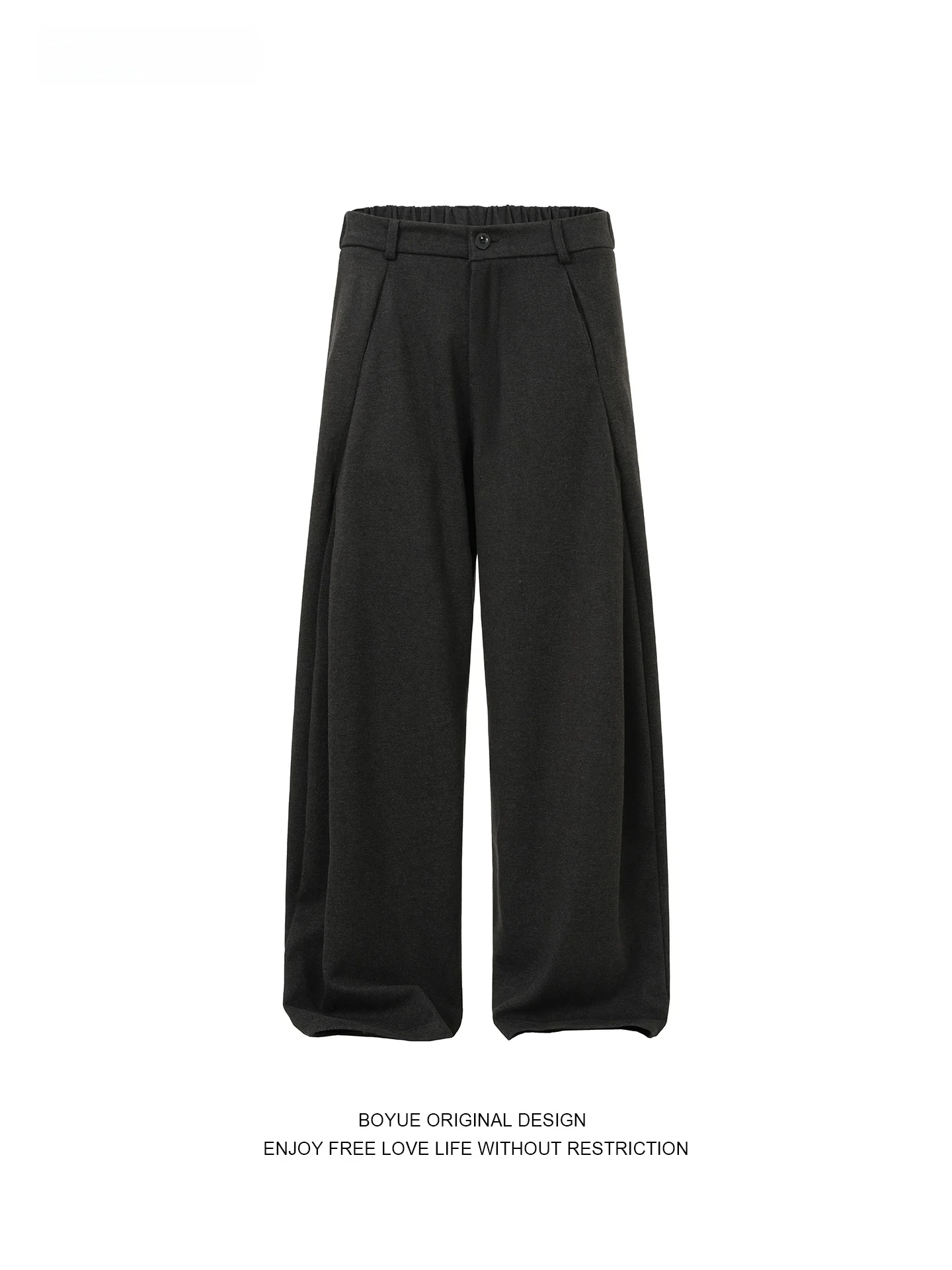 

Универсальные повседневные широкие брюки Boyue свободного кроя с высокой талией из полиэфирного волокна с микроэластаном, цветные, осенне-зимние, модные