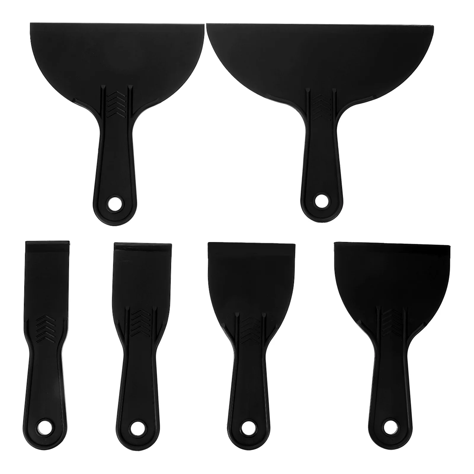 

6pcs Putty Knife Set Flexible Scrapers Wall Paper Tools Smoothing Squeegee Car Film Removal Efficient Durable Storage Solution
