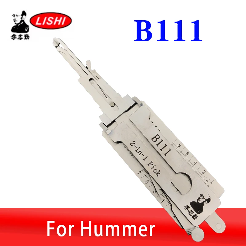 B111 LISHI 2in1 Car Door Lock Pick Tool for Hummer GMC Decoder Keyless Entry Remote Programming Auto Locksmithing Equipment