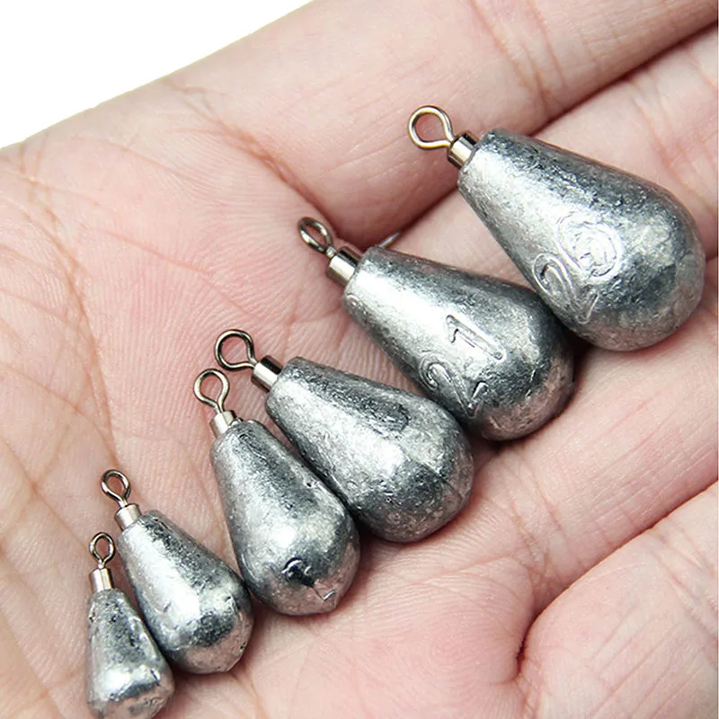 10pcs/lot Fishing Weight Sinkers 3.5g 5g 7g 10g 14g 20g Soft Bait Sinker Bass Fishing Tackle Accessories