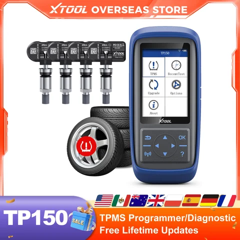 XTOOL TP150 WIFI TPMS Programming Tool 315/433MHz Sensors Tire Activation Programing Learning Reading OBD2 Diagnostic Scanner