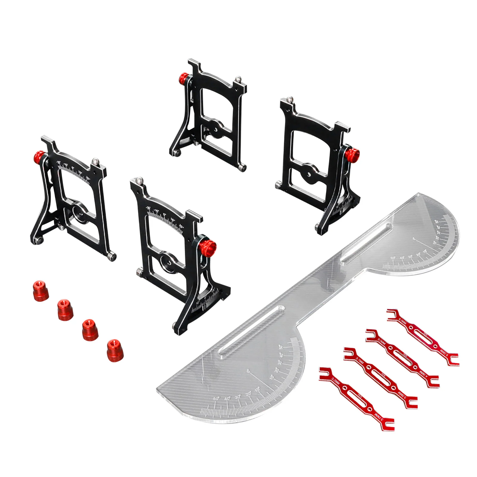 Aluminum Alloy 1/10 RC Car Gauge Camber Setup System With Turnbuckle For 1/10 RC Car Accessories