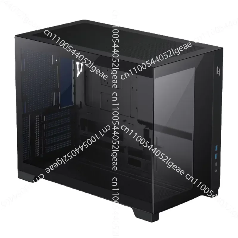 C33 Sea View M-ATX Small Chassis, Rear Plug Design, Transparent Glass Without Column Side, Quick-release CPU Case PC