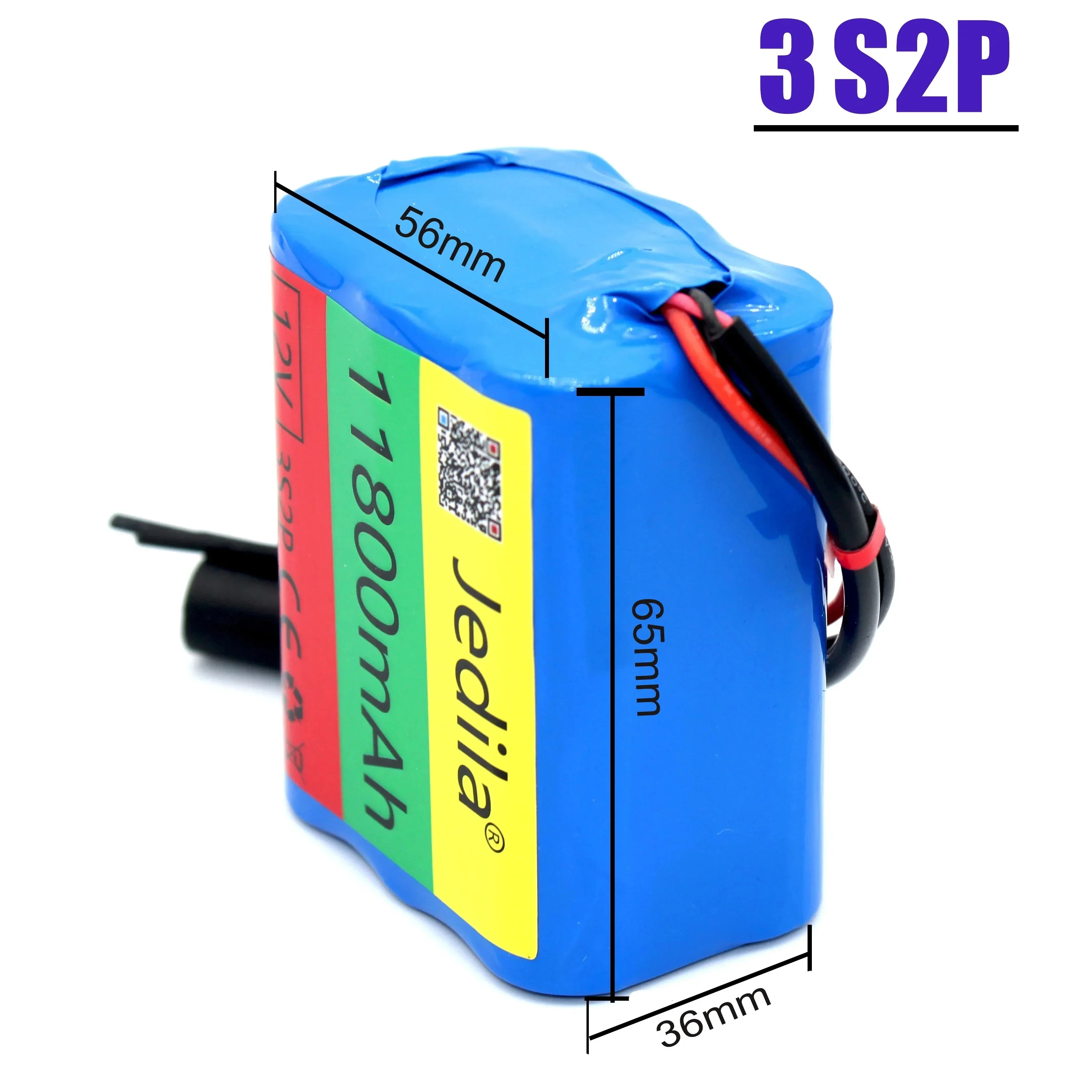 100%.New.12V.11800 mAh.3S2P.Batterie Au Lithium.18650.Batterie Au Lithium Pack Protection Conseil Recarregável.1A Chargeur.
