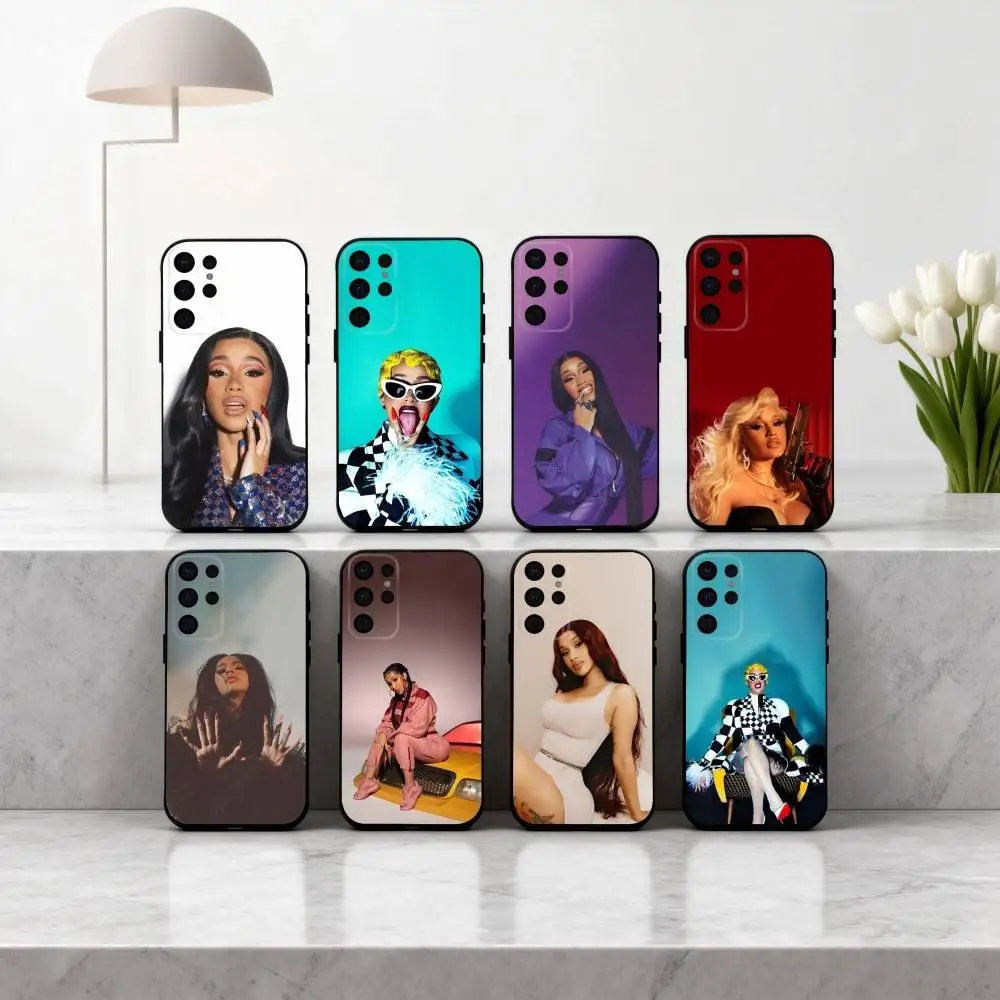 

Confident C-Cardi B Singer Phone Case For Samsung S25,24,23,22,30,21,10,9,Ultra,Plus,Lite,FE,4,5 G Soft Black Case
