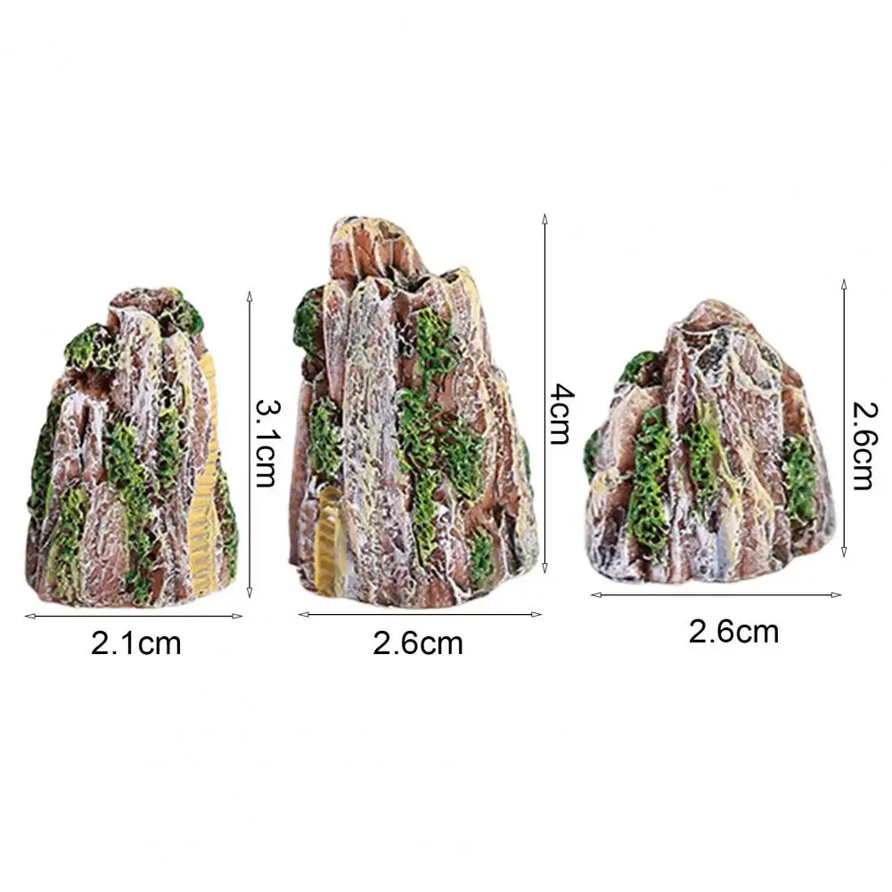 Aquarium Mountains Unbreakable Fish Tank Mountains Casting Reusable  Modern Decorative Mini Artificial Aquarium Rockeries