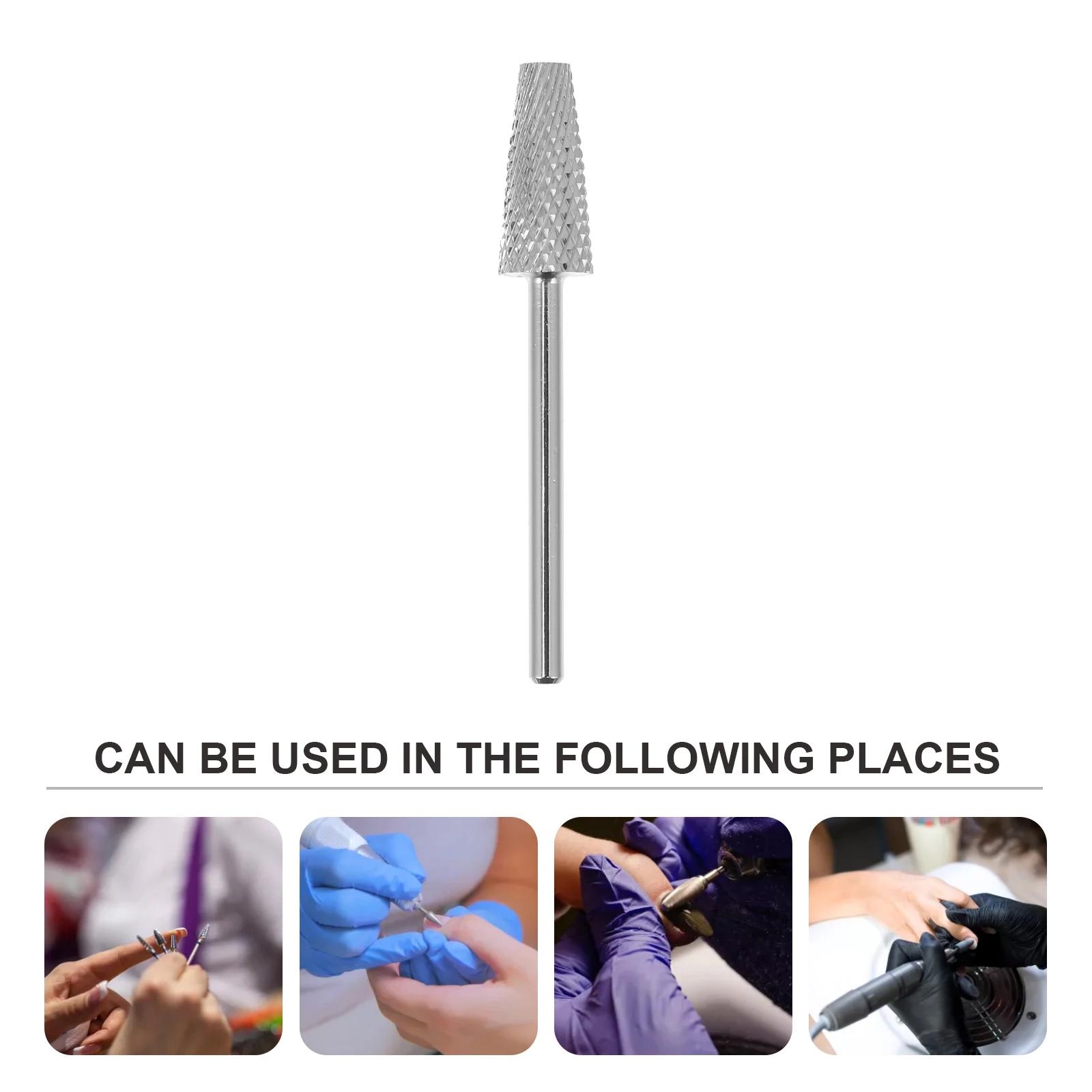 

Nail Polishing Grinding Heads Manicure Drill Bits Clean Silver Supplies Lightweight Dust Free Long Life Nail Art Tools