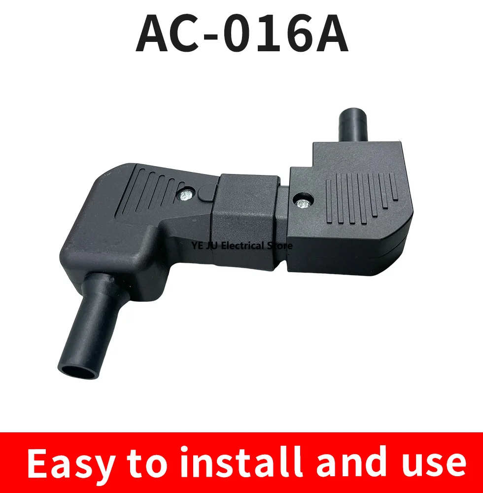 IEC 320 C13 Power Plug 10A 250V Power Cable Connector Assembly Connector,90 Degree Angled C13 Female AC Adapter IEC 320 C13 Po