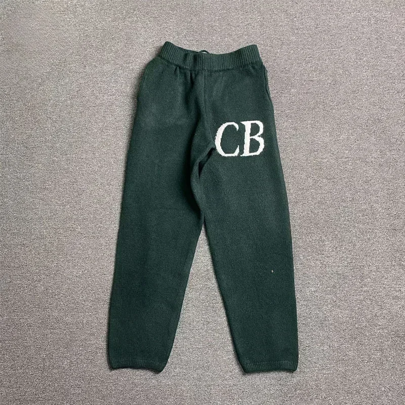 24ss Oversized CB Logo Szare wełniane spodnie męskie Najwyższej jakości spodnie żakardowe CB Damskie spodnie typu casual