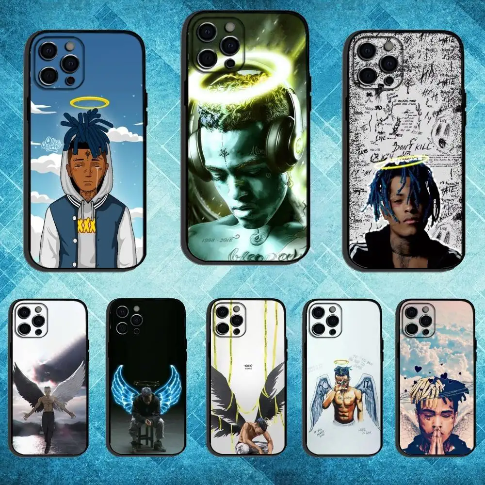 

Rapper X-XXXTentacion Phone Case For iPhone17,16,15,14,13,12,11 Plus,Pro Max Soft Black Cover