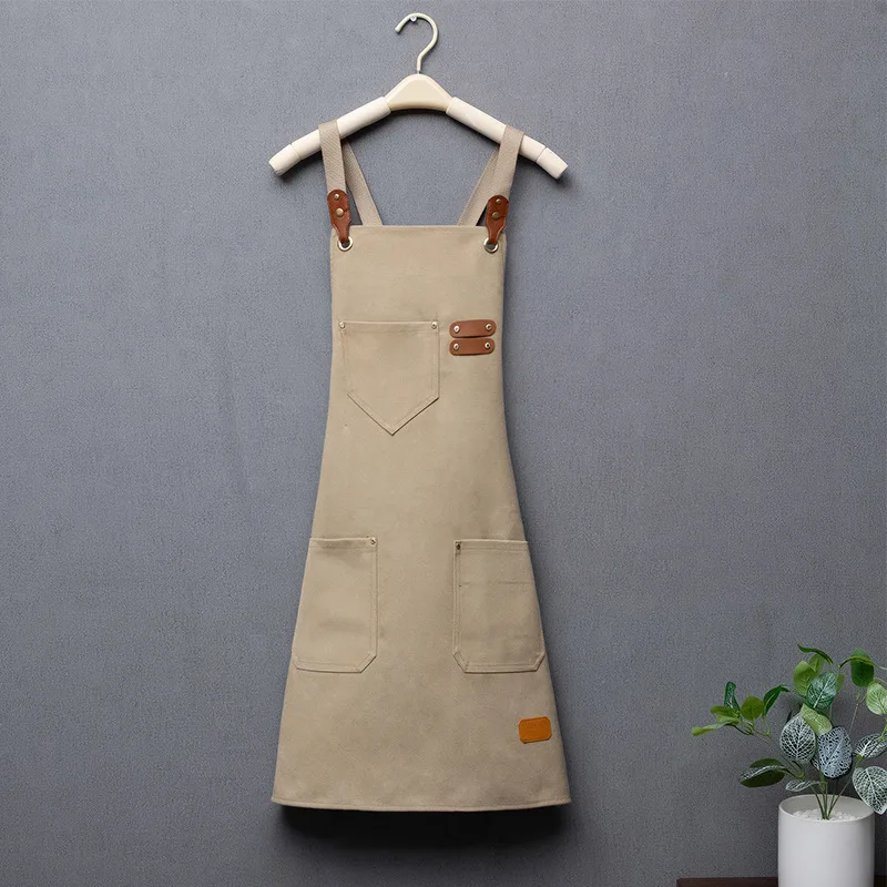 C820 Kitchen Apron Household Waiter Coffee Tea Shop Supermarket Catering Waist for Men and Women Aprons Painting Apron