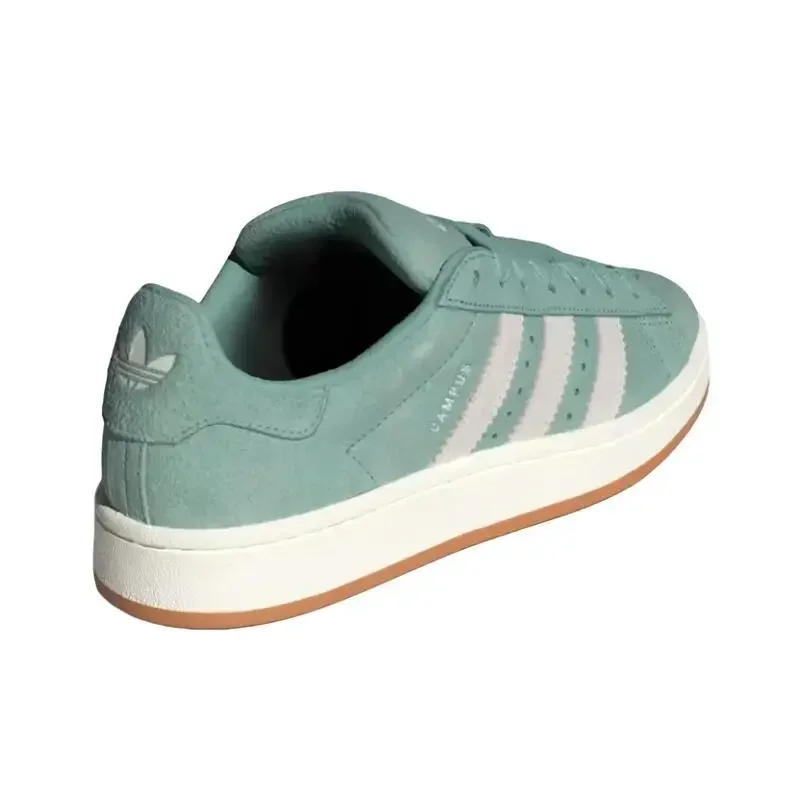 아디다스 캠퍼스 00년대 가볍고 편안한 그린 화이트 로우탑 캐주얼 보드 슈즈 여성용 JI1984