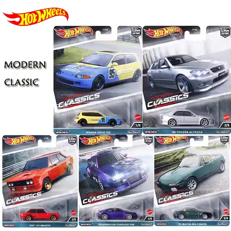 Original Hot Wheels Premium Car Culture Modern Classic Automobile Volkswagen Toyota Toyota Honda Civic Toys for Boy Alloy Models