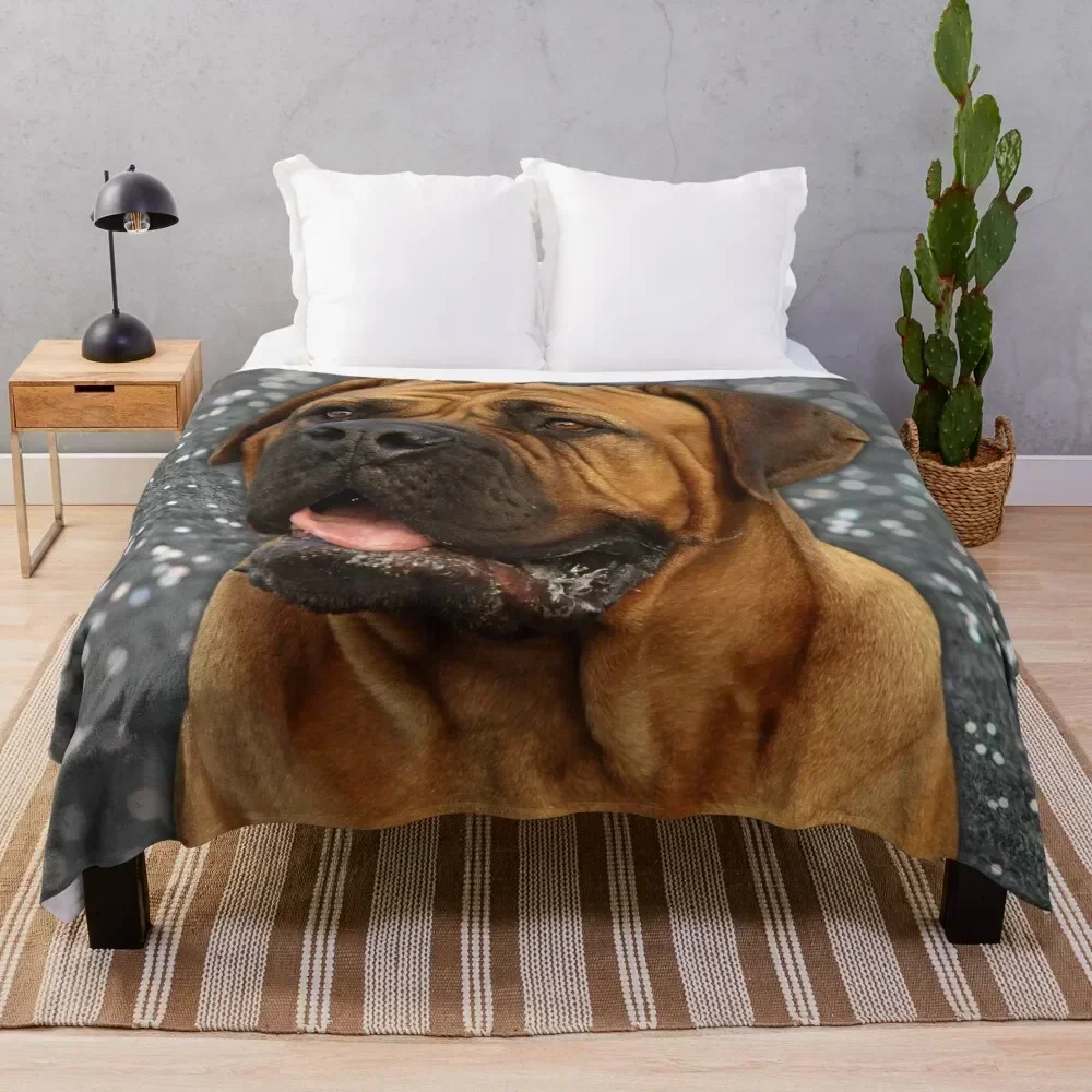 

Giant Bullmastiff dog for dog lovers Throw Blanket Reusable Durable Soft Blanket for All Seasons
