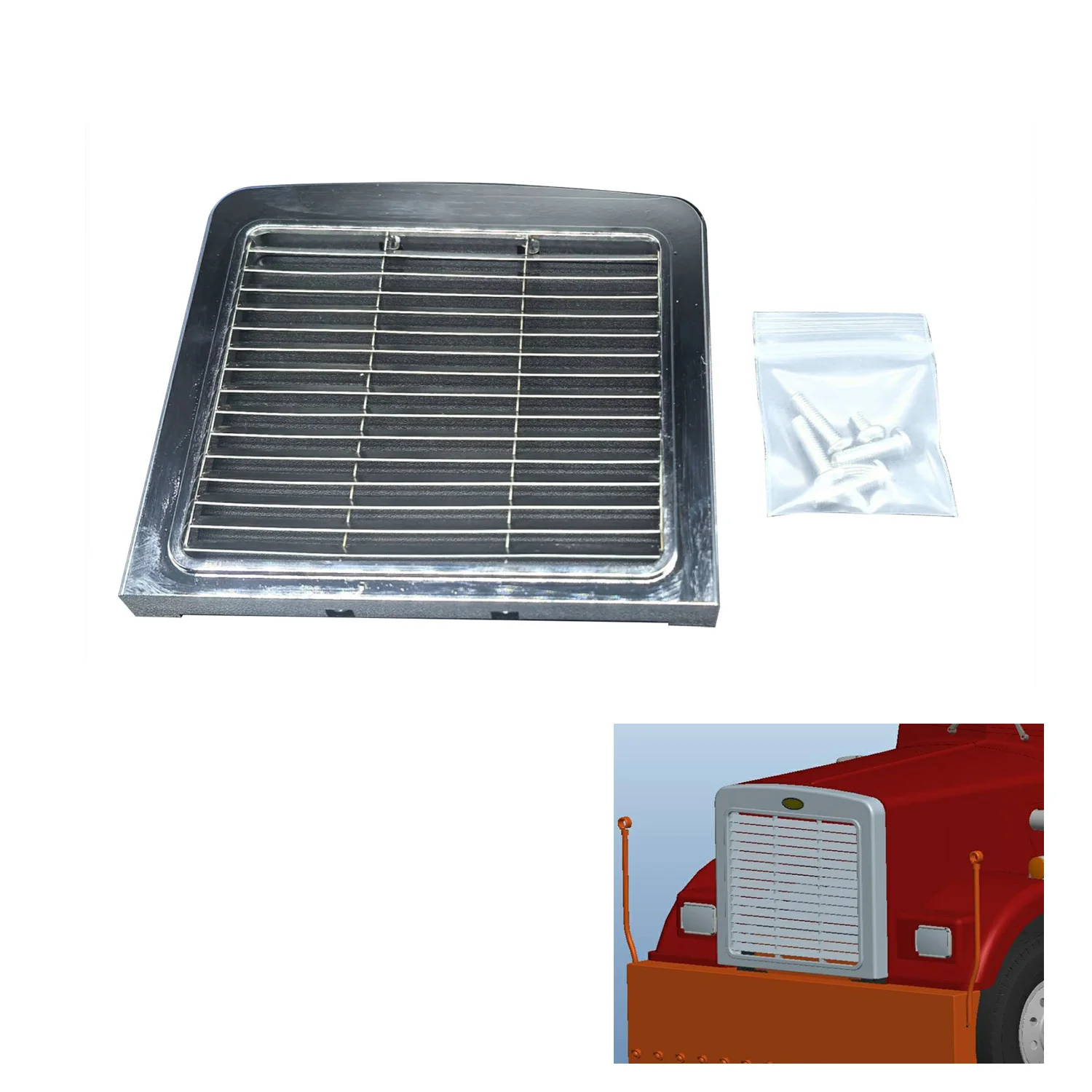 

Metal Radiator Grille for DIY 1/14 Tamiya RC Tractor Truck Remote Control Lorry Car 56301 56344 King Hauler Model Upgraded Part