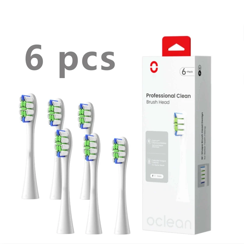 Original Oclean 6pcsReplacement Brush Heads for Oclean Flow/X PRO Elite/X PRO /F1/Z1/One/ Air2 Sonic Electric Toothbrush Nozzles