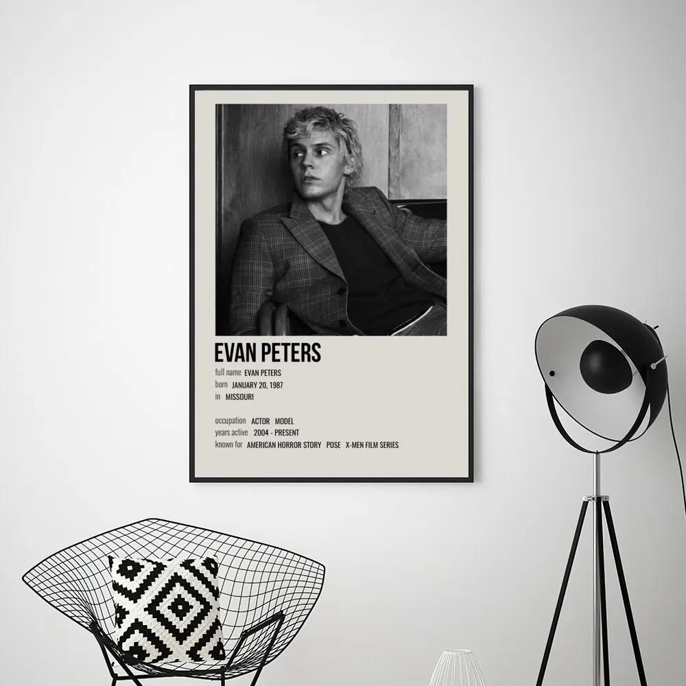 Handsome E-Evan Peters Poster Prints Wall Pictures Living Room Home Decoration