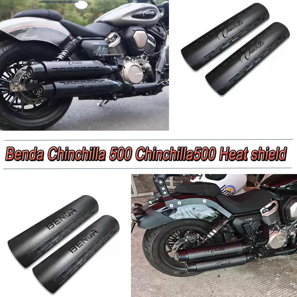 

Motorcycle Exhaust Pipe Heat Shield Cover Muffler Protector Guard For Benda Chinchilla 500 Chinchilla500 500Chinchilla